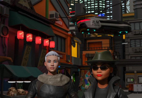 Symmetrie – Staatstheater Nürnberg – Nils Corte und Philipp Löhle erzählen in der virtuellen Spielstätte XRT einen Sci-Fi-Noir-Krimi